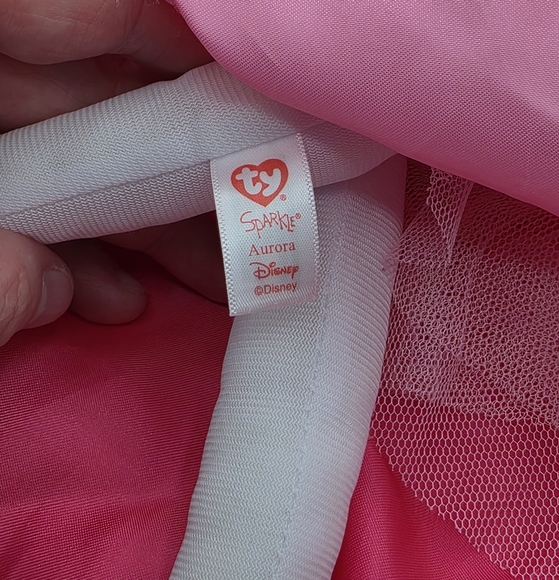 Ty Disney Sparkle Princess Aurora Sleeping Beauty Plush Doll - Picture 4 of 8